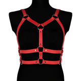 Leather harness  Salma red