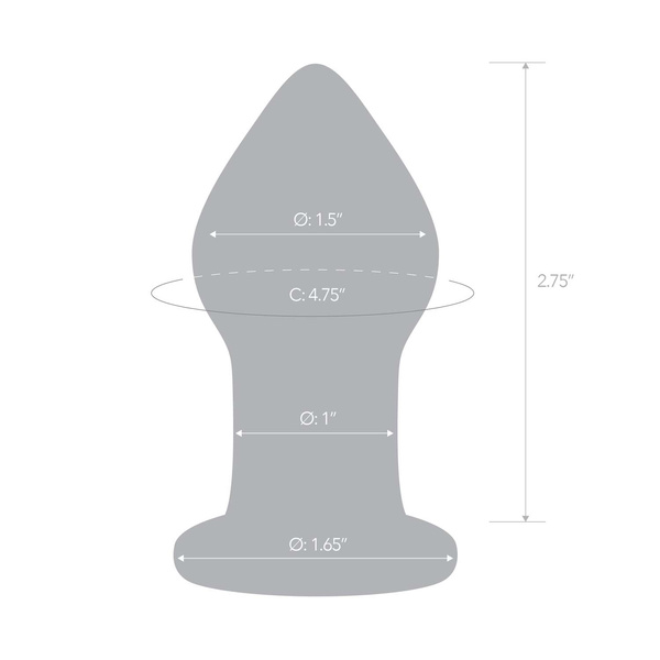 Szklany Korek Analny Amethyst Rain S Butt Plug Glas