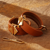 LOCKINK Ankle and Wrist Cuffs Set Brown