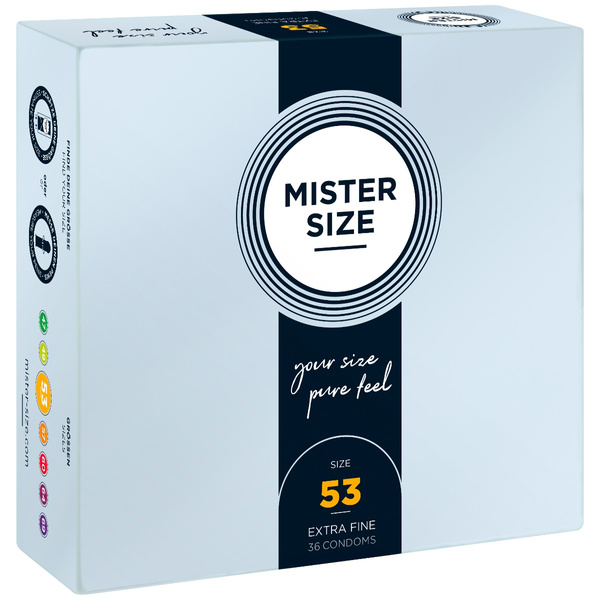 53 Mm Condoms 36 Pieces Mister.Size