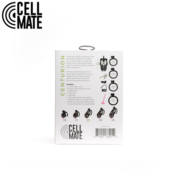 Pas cnoty Centurion Chastity Cage Black Size 2 CELLMATE