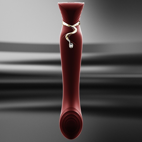 Wibrator Legend Queen Set G-Spot Pulse Wave Wine Red Zalo