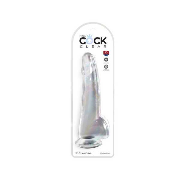 Dildo 25Cm King Cock Clear With Balls Pipedream