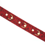 Liebe Seele Kinbaku Ukiyoe Red Rosy Leather Collar and Leash 