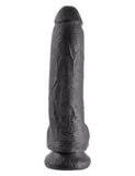 9' Cock With Balls Black Dildo Z Jądrami Czarne 23Cm King Cock