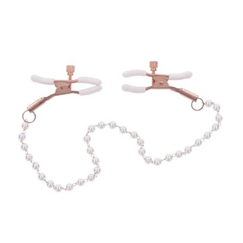 S&M Peaches ‘N Creame Pearl Nipple Clamps Cream Sportsheets