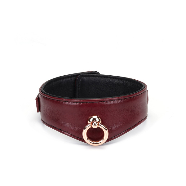 Liebe Seele Wine Red Curved Collar