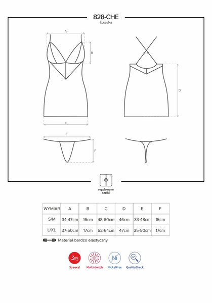 828-Che-1 Koszulka Czarna S/M Obsessive