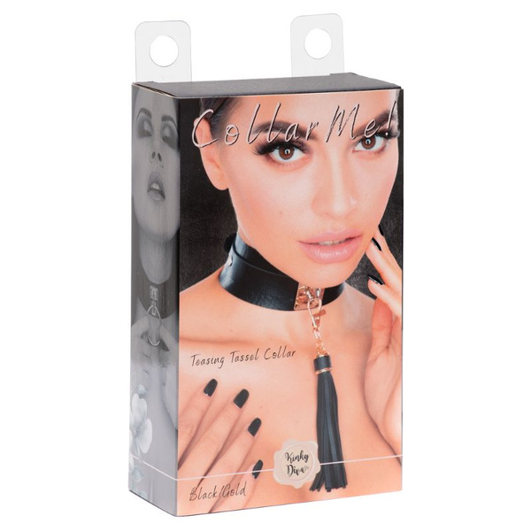 Kinky Diva Teasing Tassel Collar Black/Gold