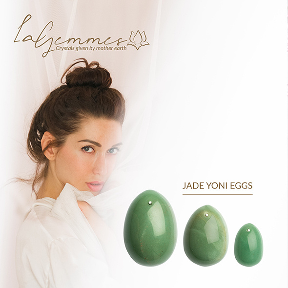 Zestaw Jajeczek Yoni Z Jadeitu Yoni Egg Set Jade (L-M-S) La Gemmes
