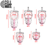 Pas cnoty Guardian Chastity Cage Clear Size 4 CELLMATE