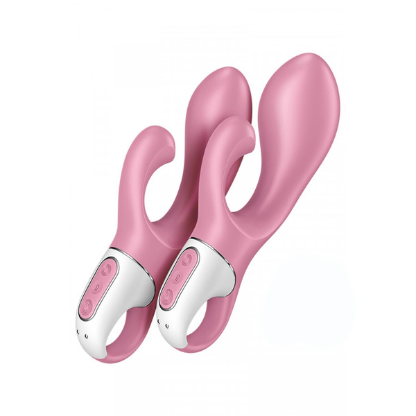 Pompowany wibrator Air Pump Bunny 2 light red Satisfyer