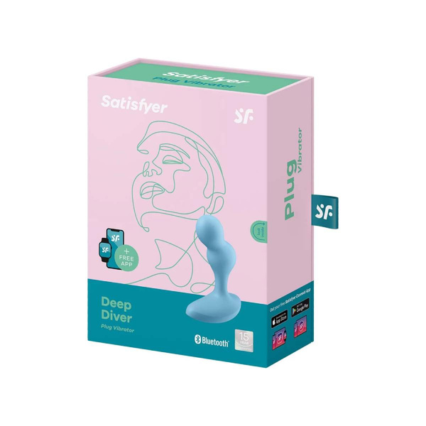 Wibrator analny Deep Diver Connect App blue Satisfyer