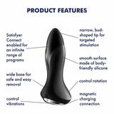  Vibrator Rotation Plug 1 Connect App Black