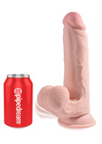 Dildo Z Przyssawką 3D Cock Swinging Balls 9 Inch King Cock