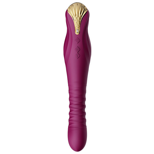 King Vibrating Thruster Velvet Purple Zalo