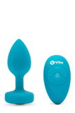 Vibrating Jewel Plug S/M Teal b-Vibe