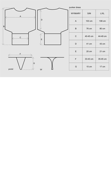 Punker sukienka i stringi