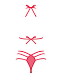 Czerwony Komplet Bielizny Giftella L/Xl Obsessive