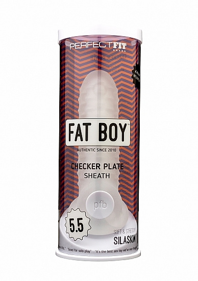Przedłużka Na Penisa Pf Fat Boy Checker Box Sheath Clear Perfect Fit