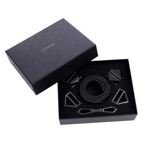 LOCKINK Ankle and Wrist Cuffs Set Black