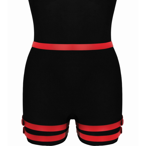 Czerwona Skórzana Uprząż Na Uda Amelia Karess