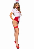 Kostium Pielęgniarki Nurse Feelgood Bodysuit Red M Leg Avenue
