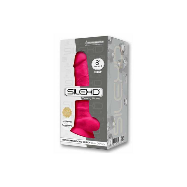 Silexd Silicone Dildo 20 cm Fuchsia
