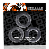 Zestaw pierścieni Willy Rings Cockrings 3 Pcs Clear Oxballs