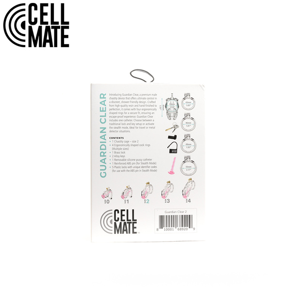 Guardian Chastity Cage Clear Size 2 CELLMATE