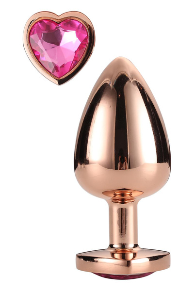DREAMTOYS GLEAMING LOVE ROSE GOLD PLUG MEDIUM