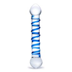 Szklane dildo ze spiralnym wybrzuszeniem Glas Spiral Dildo