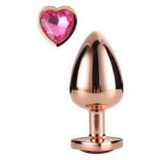 DREAMTOYS GLEAMING LOVE ROSE GOLD PLUG SMALL