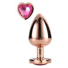 DREAMTOYS GLEAMING LOVE ROSE GOLD PLUG MEDIUM