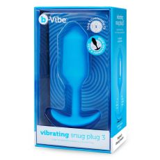 B-VIBE VIBRATING SNUG PLUG 3 BLUE