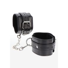 Czarne kajdanki na nogi z ekoskóry Taboom Ankle Cuffs Black