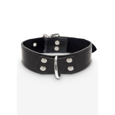 Czarna obroża z ekoskóry Taboom Elegant D-Ring Collar Black