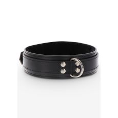 Czarna obroża z ekoskóry Taboom Heavy D-Ring Collar Black