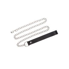 Smycz z czarnym uchwytem z ekoskóry Taboom Chain Leash Black