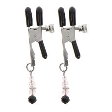 Klamerki na sutki ze śrubą i kryształkami Taboom Adjustable Clamps With Beads