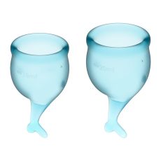 Satisfyer Feel Secure Menstrual Cup Set Light Blue
