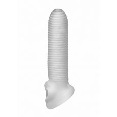 Stymulująca przedłużka na penisa Perfect Fit Fat Boy Micro Ribbed Sheath Clear 6,5'