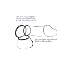 3 silikonowe pierścienie Pipedream Fantasy C-Ringz Silicone3-Ring Stamina Set