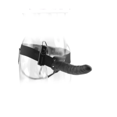 Pipedream Fetisch Fantasy Series 8" Vibrating Hollow Strap-On Black
