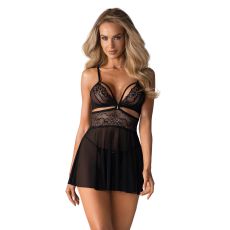 Obsessive babydoll ze stringami czarny 2XL/3XL