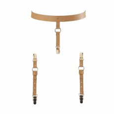 Bijoux Indiscrets - MAZE Suspender Belt for Underwear & Stockings Brown