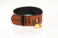 Brown Locking Collar Size S Primal Bond Whips