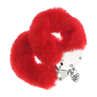 Ouch! Heavy-duty Fluffy Handcuffs Red