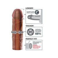 Nakładka Na Penisa Fantasy X-Tensions Mega 2" Extension Brown Pipedream