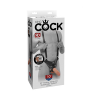 Uprząż Z Dildo King Cock 10 Hollow Strap On Suspoender System Pipedream